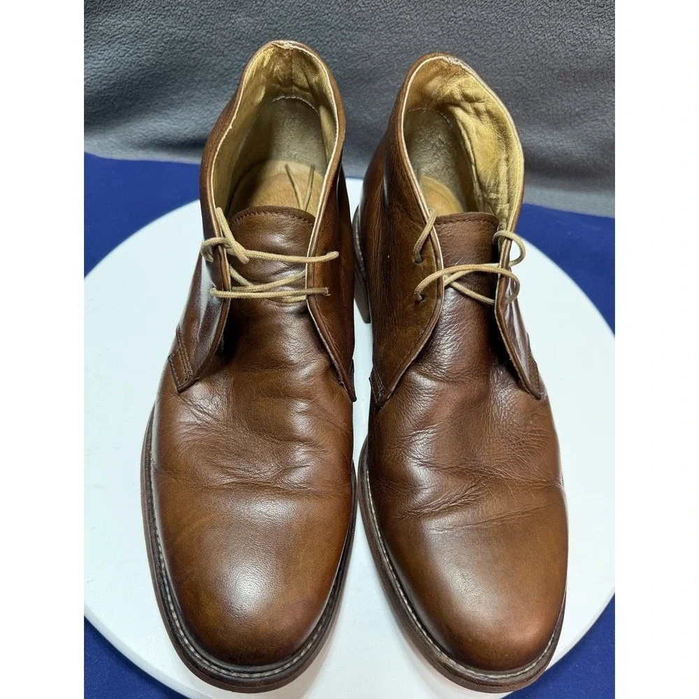 Frye Bowery Chukka Ankle Boots Brown Tan Mens Size 13 D Lace Up Leather
